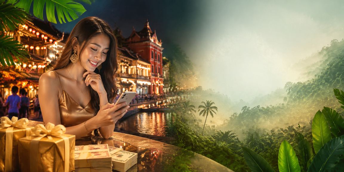 Pemain menggunakan telefon mudah alih untuk akses kasino laju44 di Melaka